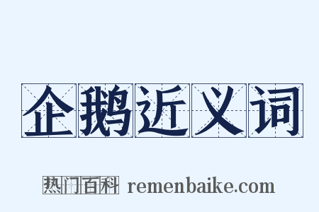 企鹅近义词是什么意思的图片